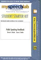 Public Speaking Handbook Student Starter Kit