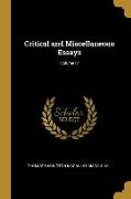 Critical and Miscellaneous Essays, Volume IV
