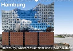 Hamburg. HafenCity, Kontorhausviertel und Speicherstadt. (Wandkalender 2020 DIN A3 quer)