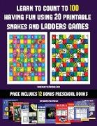 Kindergarten Number Book (Learn to count to 100 having fun using 20 printable snakes and ladders games): A full-color workbook with 20 printable snake