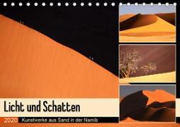 Licht und Schatten - Kunstwerke aus Sand in der Namib (Tischkalender 2020 DIN A5 quer)