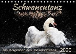 Das Morgenbad des Höckerschwans (Tischkalender 2020 DIN A5 quer)