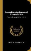 Poems from the German of Herman Rollett: From the German of Hermann Rollett