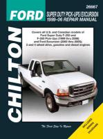 Chilton's Ford Super Duty Pick-Ups/Excursion 1999-06 Repair Manual