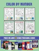Pre K Printable Worksheets (Color by Number): 20 printable color by number worksheets for preschool/kindergarten children. The price of this book incl