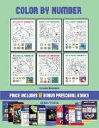 Preschool Worksheets (Color by Number): 20 printable color by number worksheets for preschool/kindergarten children. The price of this book includes 1