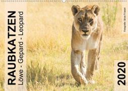 Raubkatzen - Löwe, Gepard, Leopard (Wandkalender 2020 DIN A2 quer)