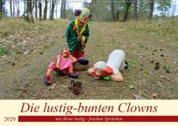 Die lustig-bunten Clowns (Wandkalender 2020 DIN A2 quer)