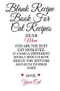 Blank Recipe Book For Cat Recipes