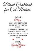 Blank Cookbook For Cat Recipes