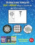 Cut and paste Worksheets (28 snowflake templates - easy to medium difficulty level fun DIY art and craft activities for kids): Arts and Crafts for Kid