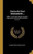 Statisztikai Havi Közlemények ...: Bulletin Statistique Mensuel Hongrois ... Ungarische Statistische Monatshefte ..., Volume 5