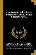 Sammlung Der Griechischen Dialekt-inschriften, Volume 4, Issue 2, Part 1