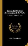 Johann Gottfried von Herder's sämmtliche Werke: Zur schönen Literatur und Kunst
