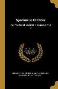 Specimens Of Prose: For The Use Of Students In Courses 1 And 2