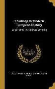 Readings In Modern European History: Europe Since The Congress Of Vienna