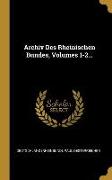 Archiv Des Rheinischen Bundes, Volumes 1-2