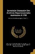 Inventaire Sommaire Des Archives Départementales Anérieures À 1790: Archives Ecclésiastiques. Série G