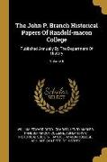 The John P. Branch Historical Papers Of Randolf-macon College: Published Annually By The Department Of History, Volume 5