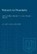 Petrarch to Pirandello: Studies in Italian Literature in Honour of Beatrice Corrigan