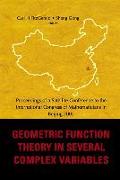 Geometric Function Theory in Several Complex Variables, Proceedings of a Satellite Conference to the Int'l Congress of Mathematicians in Beijing 2002