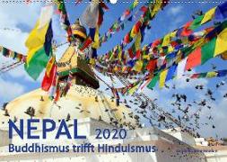 Nepal - Buddhismus trifft Hinduismus (Wandkalender 2020 DIN A2 quer)