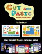 Fun Art Ideas (Cut and Paste Planes, Trains, Cars, Boats, and Trucks): 20 full-color kindergarten cut and paste activity sheets designed to develop vi