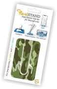 Flexistand (Camouflage) | flexibler Handyaufsteller | für alle Handys und Mini-Tablets | superflach | stufenlos verstellbar | hochkant und quer | passt in jede Hosentasche
