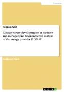 Contemporary developments in business and management. Environmental analysis of the energy provider E.ON SE