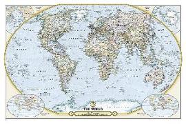 National Geographic Society 125th Anniversary World Map Laminated