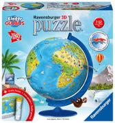 Ravensburger 3D Puzzle 11160 - Puzzle-Ball Kinderglobus in deutscher Sprache - 180 Teile - Puzzleball Globus für Kinder ab 6 Jahren