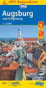 ADFC-Regionalkarte Augsburg und Umgebung, 1:75.000, mit Tagestourenvorschlägen, reiß- und wetterfest, E-Bike-geeignet, GPS-Tracks Download