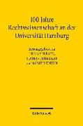 100 Jahre Rechtswissenschaft an der Universität Hamburg