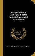 Matías de Novoa. Monografía de un historiador español desconocido