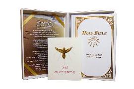 Hand-Size KJV Memorial Bible - White Keepsake