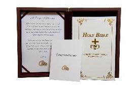Hand-Size KJV Marriage Bible - Leatherette