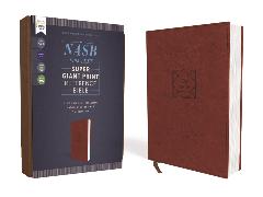 NASB, Super Giant Print Reference Bible, Leathersoft, Brown, Red Letter, 1995 Text, Comfort Print
