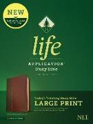 NLT Life Application Study Bible, Third Edition, Large Print (Red Letter, Leatherlike, Brown/Tan)