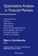 Quantitative Analysis In Financial Markets: Collected Papers Of The New York University Mathematical Finance Seminar