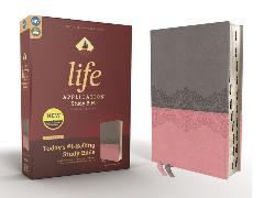 Niv, Life Application Study Bible, Third Edition, Leathersoft, Gray/Pink, Indexed, Red Letter Edition