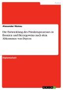 Die Entwicklung des Friedensprozesses in Bosnien und Herzegowina nach dem Abkommen von Dayton