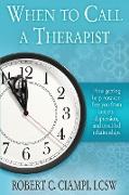 When to Call a Therapist