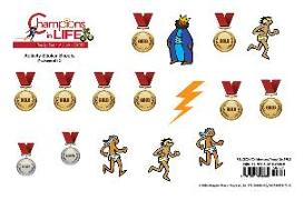 (vbs) 2020 Champions in Life Activity Stic Kers Sheets (Pkg of 12): Ready, Set, Go with God!