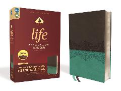 Niv, Life Application Study Bible, Third Edition, Personal Size, Leathersoft, Gray/Teal, Red Letter Edition