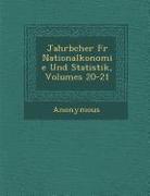 Jahrb Cher Fur National Konomie Und Statistik, Volumes 20-21