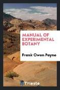 Manual of Experimental Botany