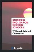 Studies in English for Evening Schools