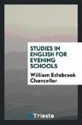 Studies in English for Evening Schools