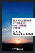 Translations Into Latin and Greek Verse