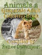 Animals 2 Grayscale Adult Coloring Book